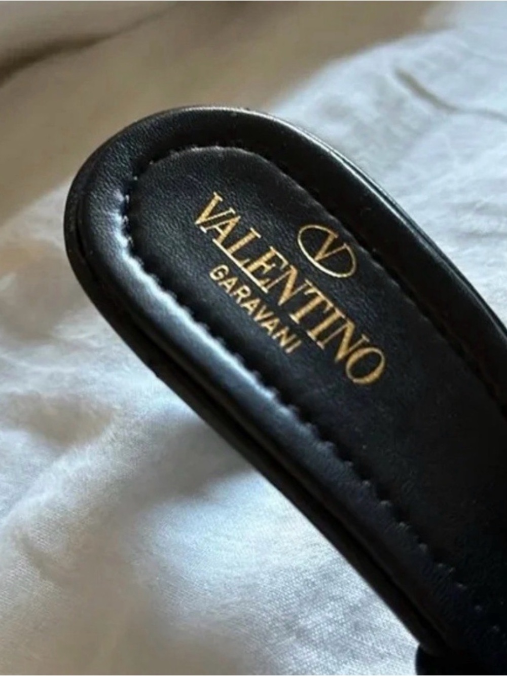 Valentino Garavani Black Quilted Stud Slide sandal/Mules - Picture 5 of 11
